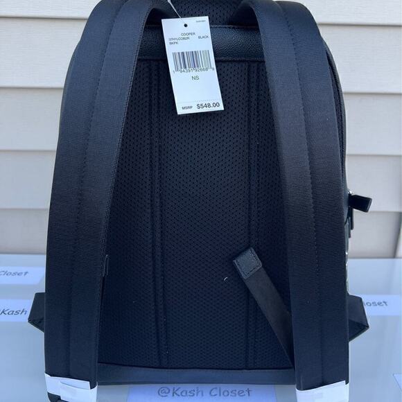 Michael Kors Backpack Cooper Large Graphic MK Signature Black - Picture 6 of 11